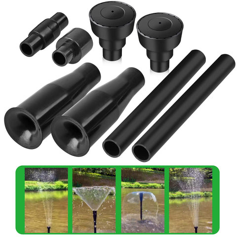 Hottche water fountain nozzle set for size S in a garden pond