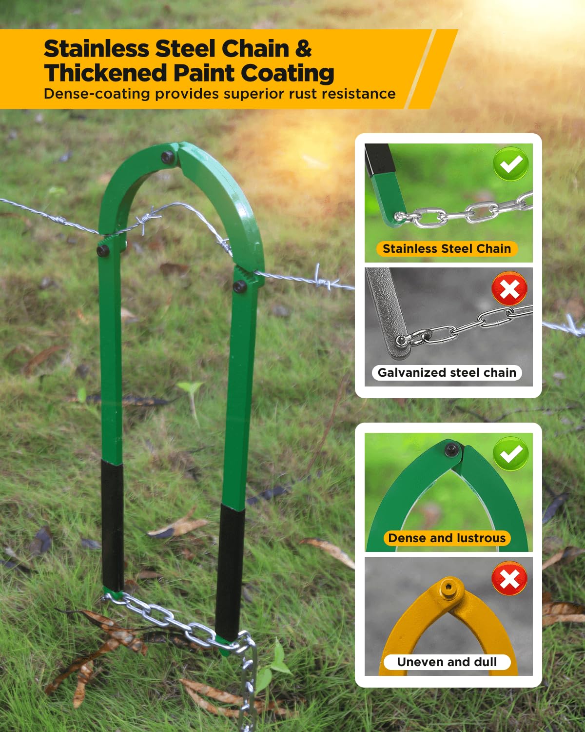 HOTYELL heavy-duty tool ready for farm, ranch, or backyard fencing maintenance.