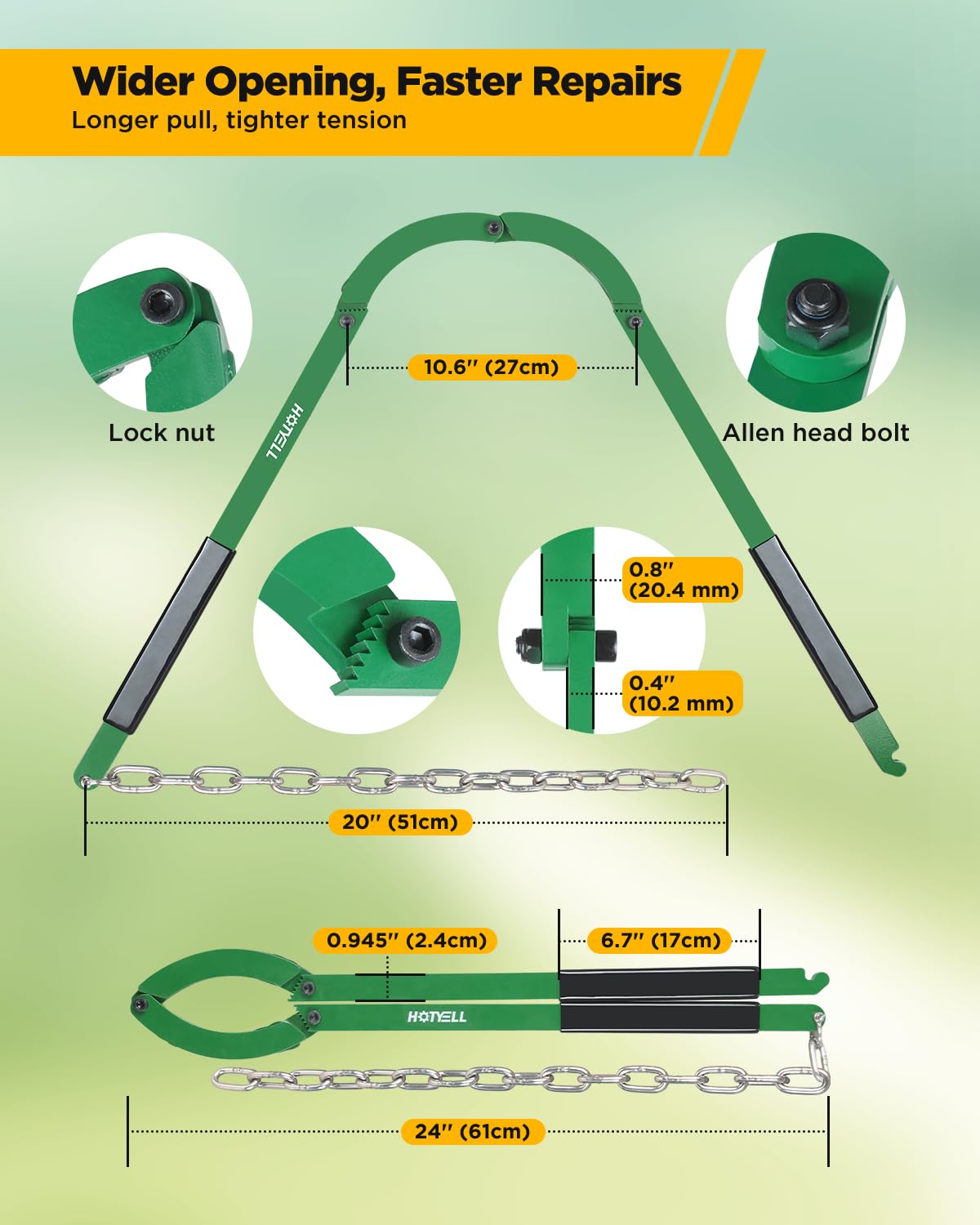 HOTYELL high-carbon steel construction provides reliable performance under demanding outdoor use.