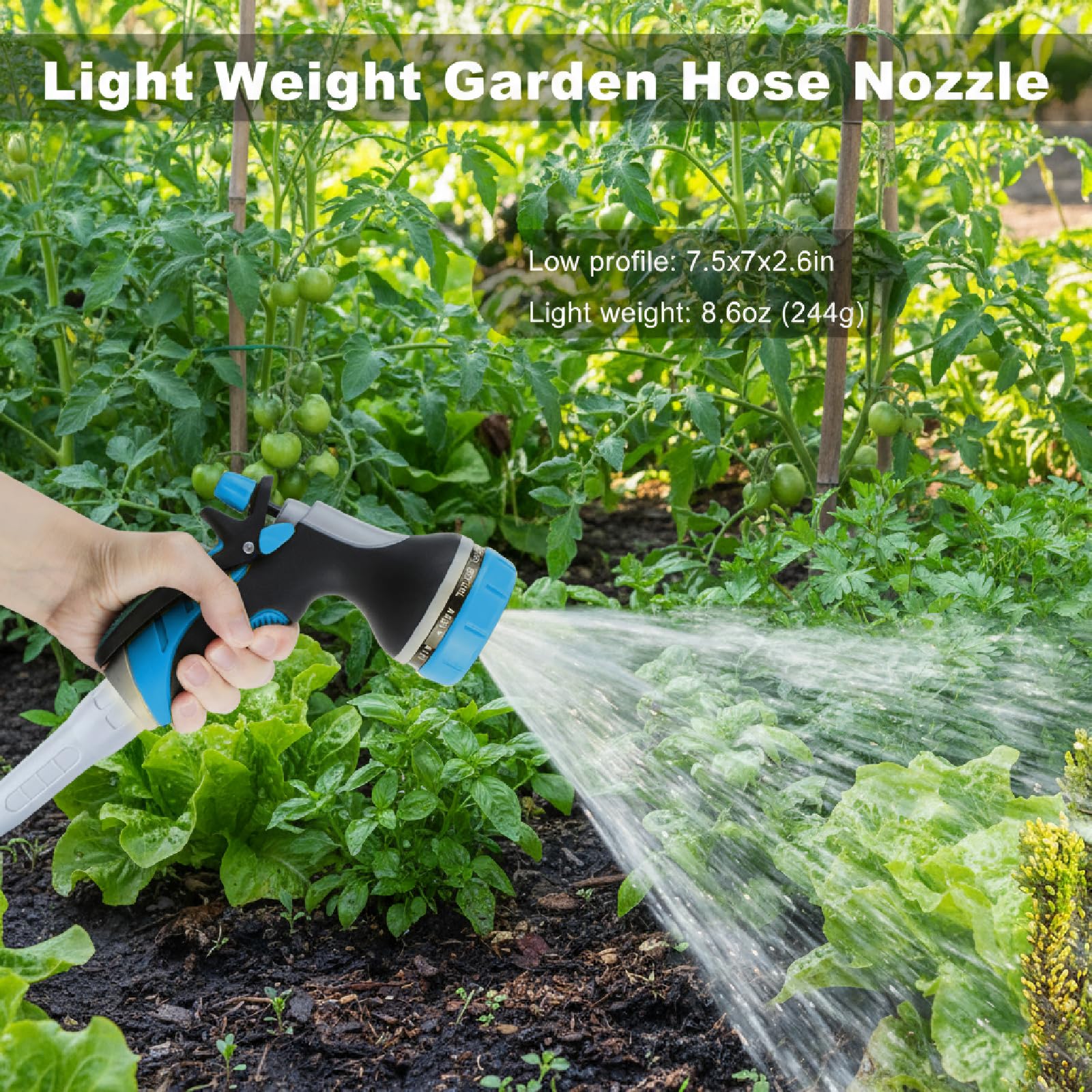 HouGariee garden nozzle suitable for pet showering and outdoor cleaning.
