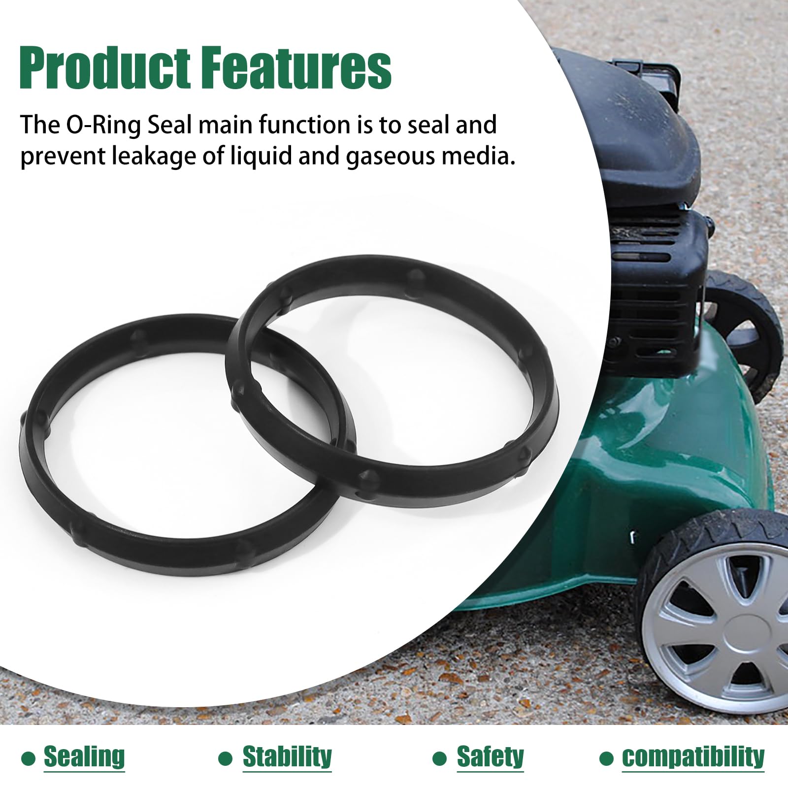 Durable Houoto O-Ring Seal with heat and wear resistance for engine use.