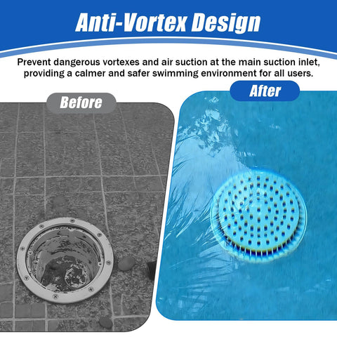 Houoto 642-2150V white main drain cover complements any pool design