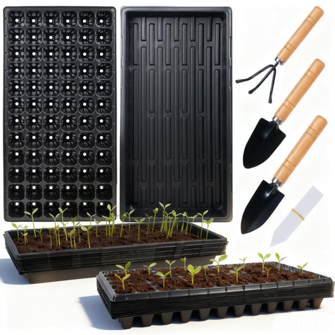 Hourleey 1020 seed starter tray for efficient germination and space-saving propagation.
