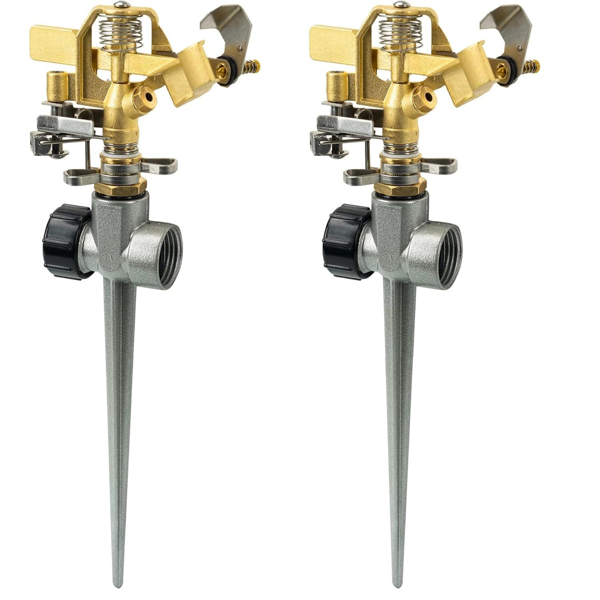 Hourleey 2-pack impact lawn sprinklers shown for even lawn irrigation