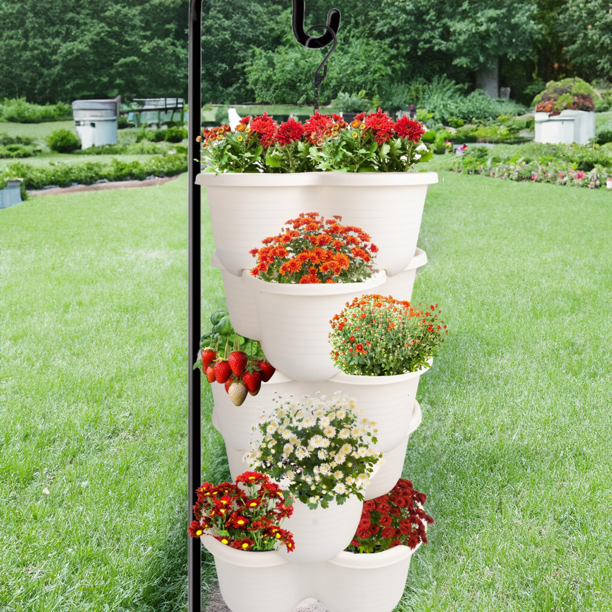 Hourleey 2-pack provides versatile stacking options from 2 to 4 tiers.
