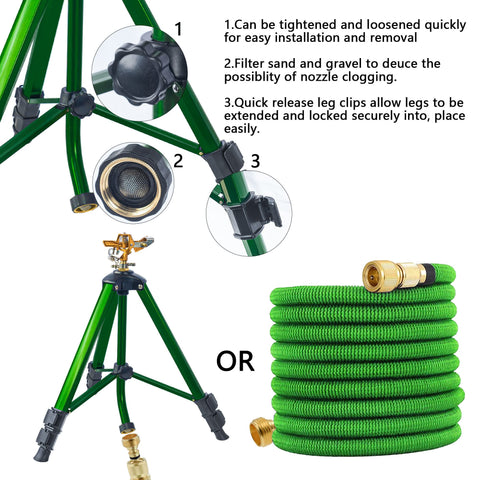Hourleey 3/4 inch hose connection for easy setup