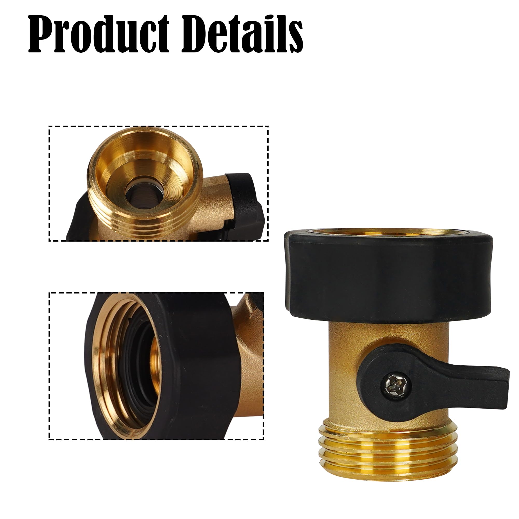 Hourleey 3/4-inch thread compatibility with hoses and connectors.