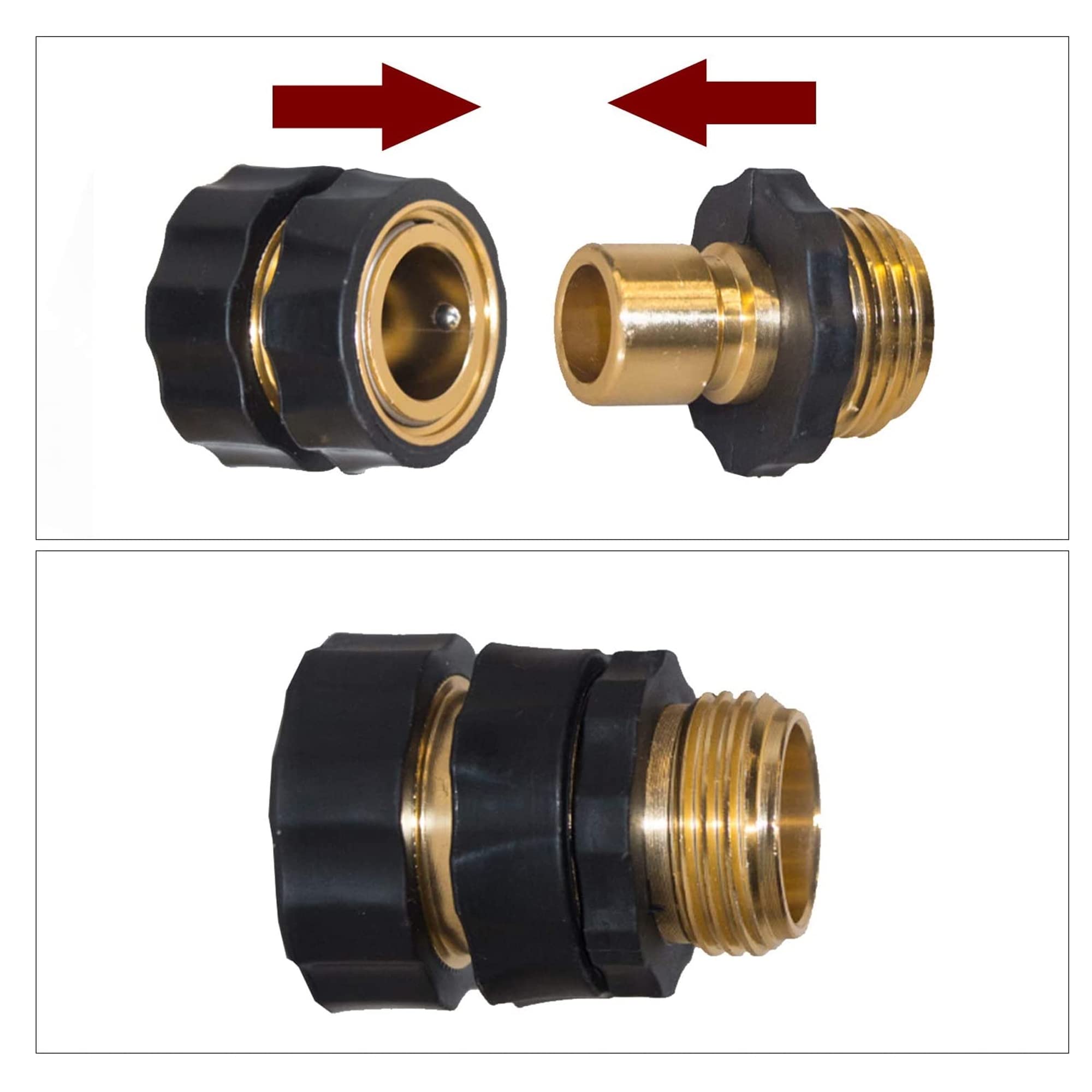 Hourleey aluminum quick-connect highlights durable, lightweight construction.