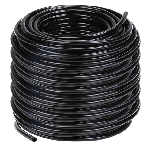 Hourleey Blank 200 ft drip tubing coiled for easy outdoor irrigation setup.