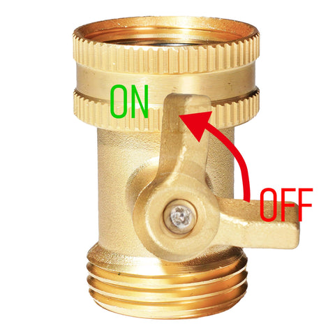 Hourleey brass valve with 3/4 inch thread fits most hoses for quick setup.