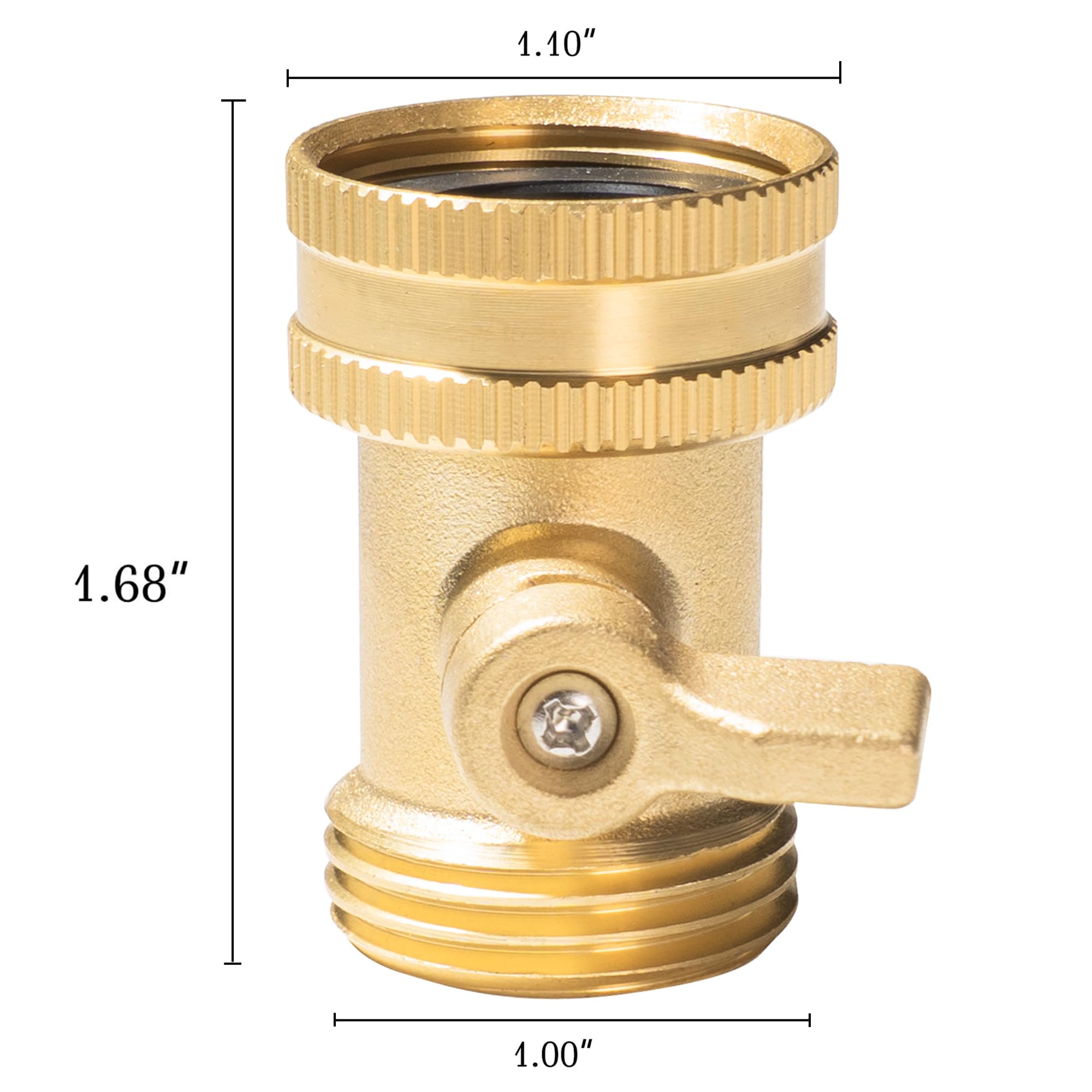 Hourleey ergonomic-handle valve enables smooth, comfortable flow adjustment.