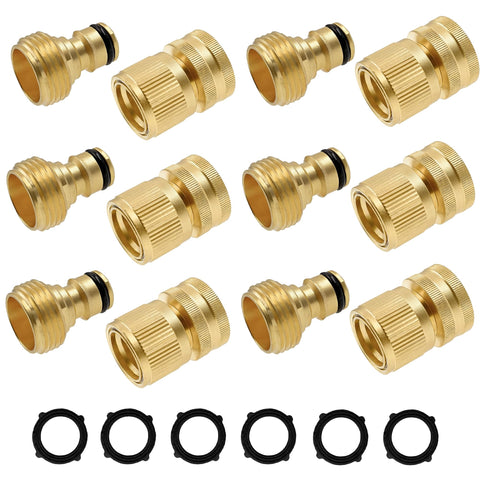 Hourleey brass quick connector male end enables quick, leak-free hose setups.