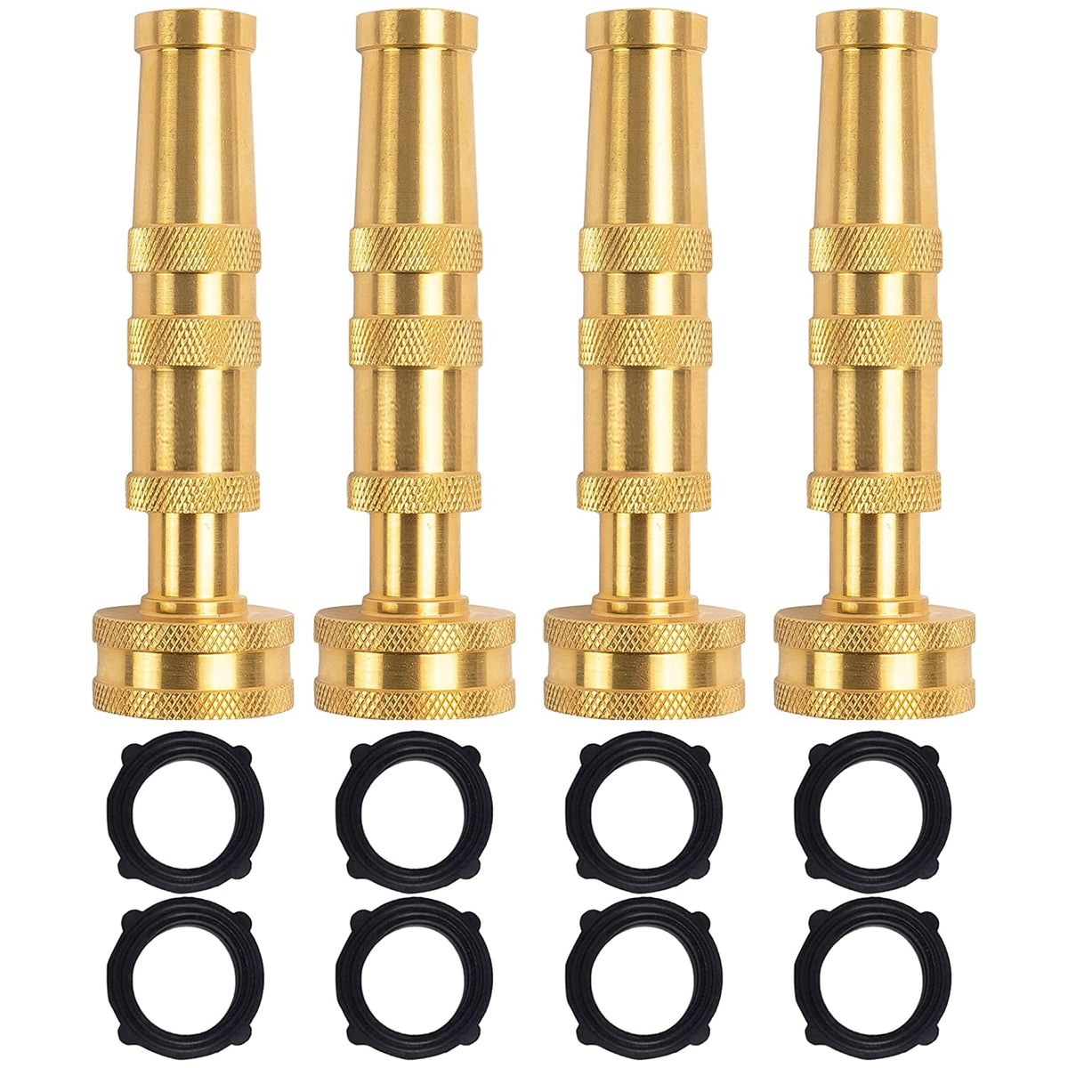 Hourleey brass twist nozzle close-up shows durable watering tool