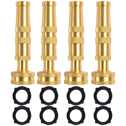 Hourleey brass twist nozzle close-up shows durable watering tool