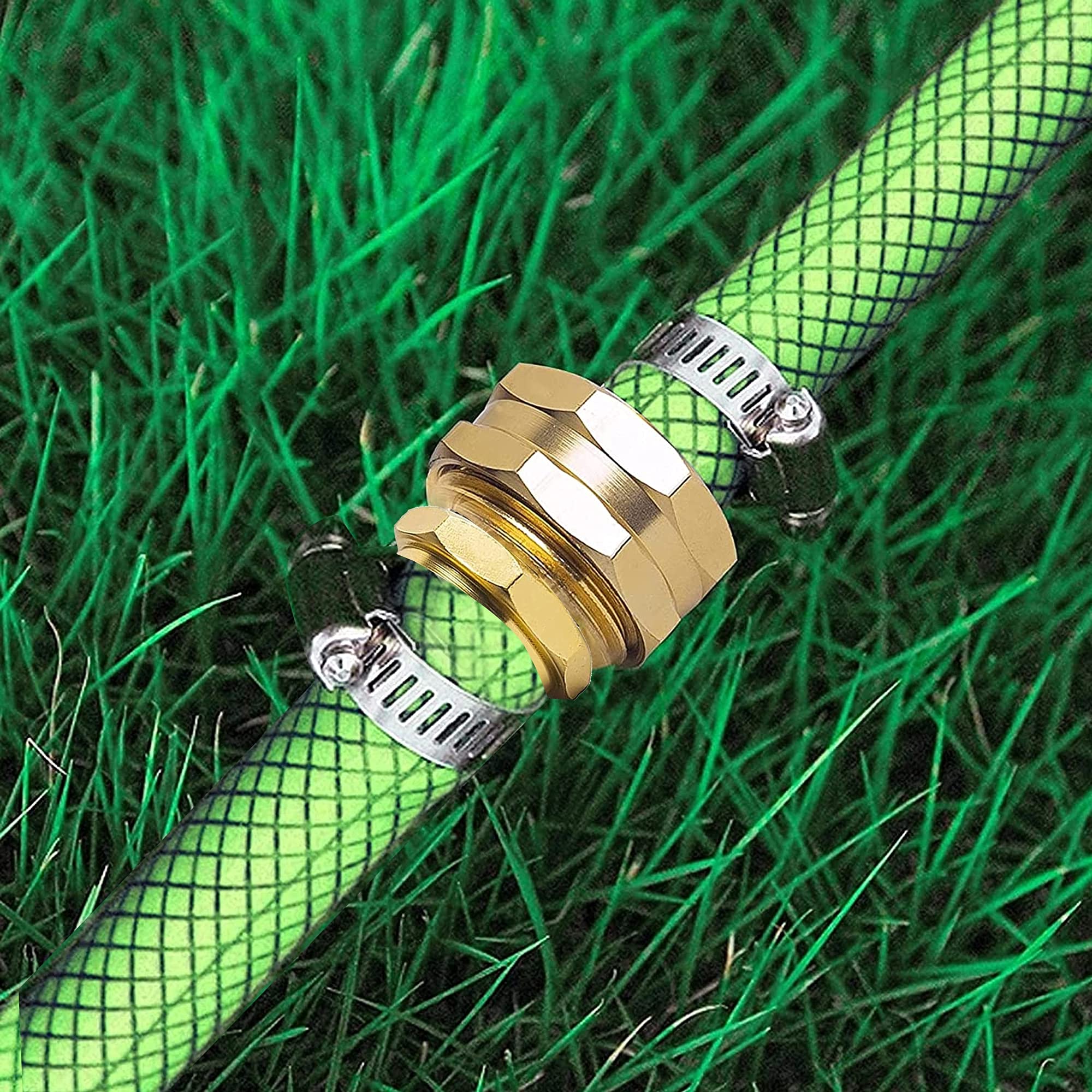 Hourleey compatible fittings for 3/4- and 5/8-inch hoses.