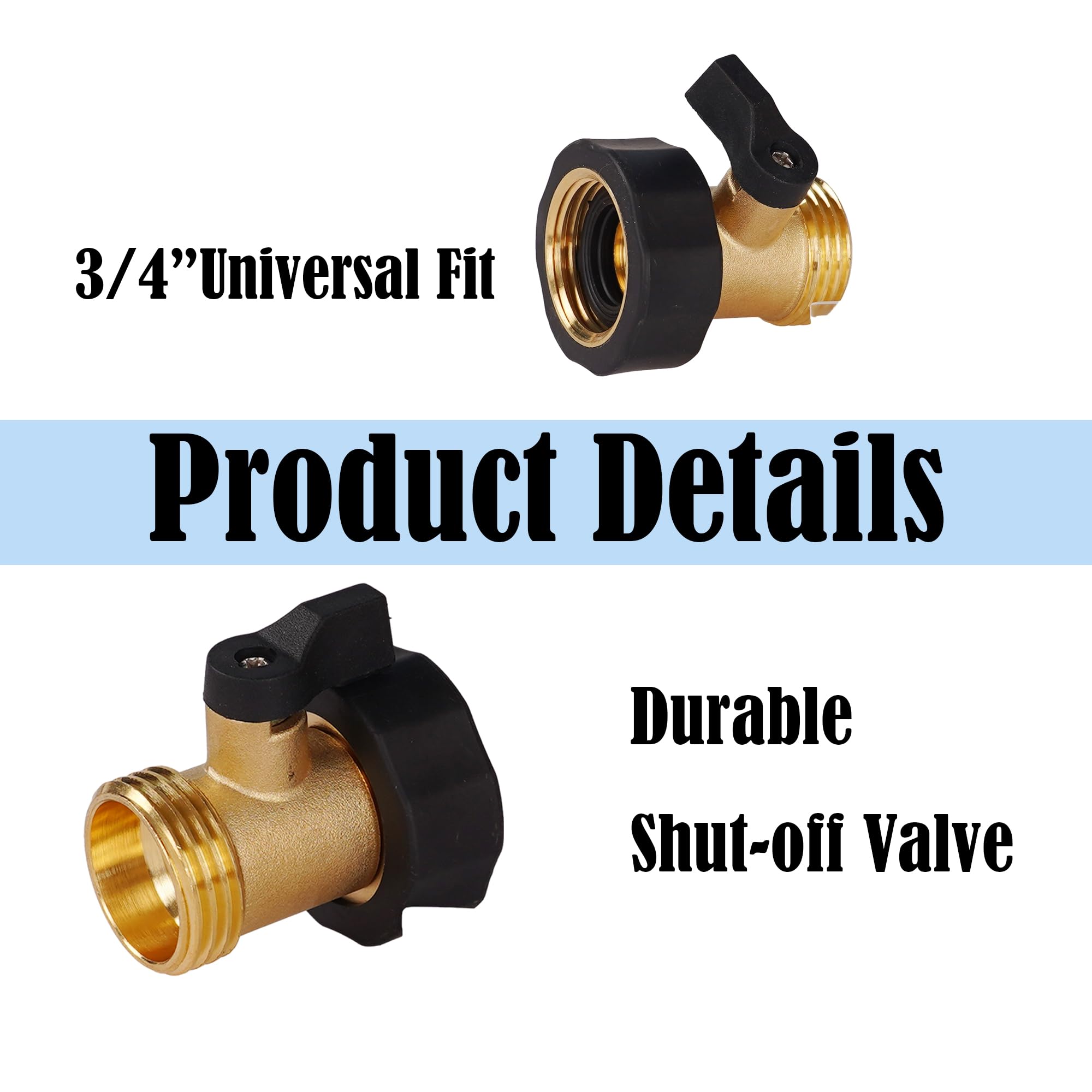 Hourleey valve highlights solid brass construction resisting rust.