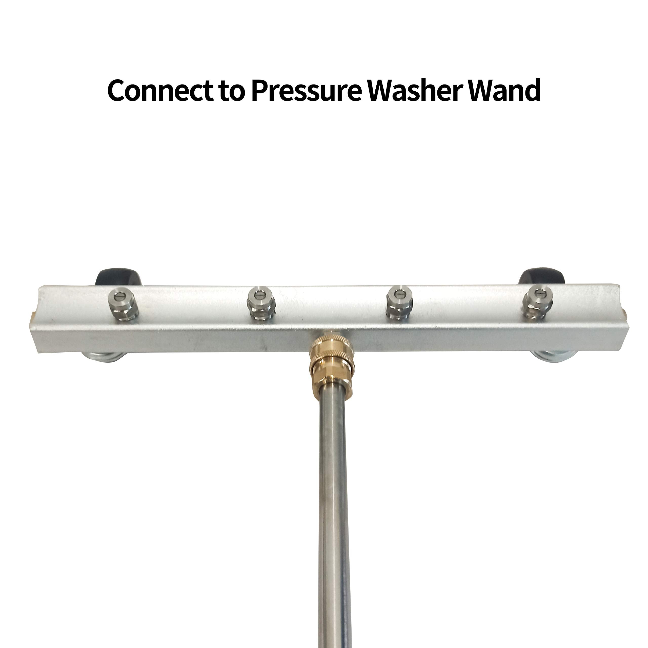 Hourleey extension wand 13in with quick connect enables quick setup.