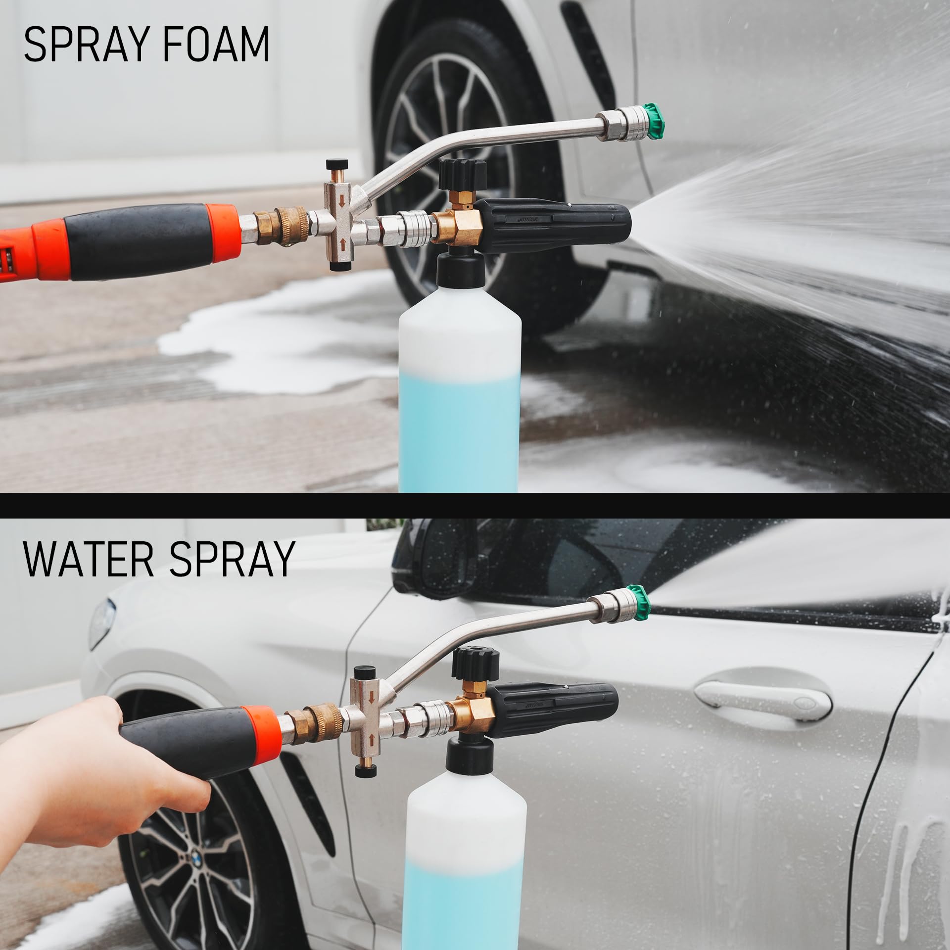 Hourleey five-nozzle set providing flexible spray angles for diverse tasks.