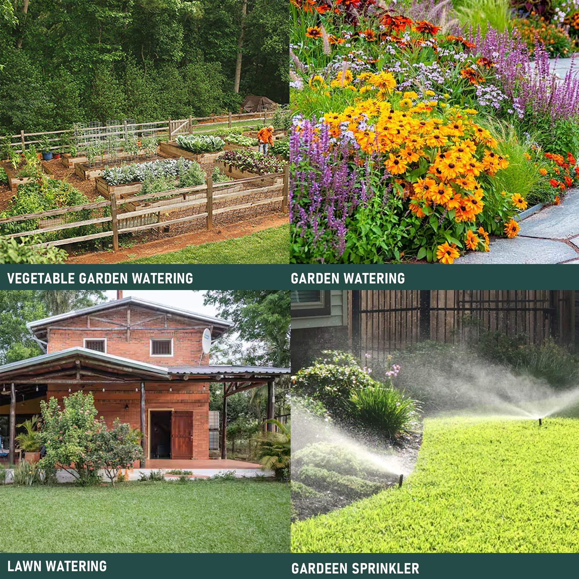 Hourleey flat soaker hose in thriving garden bed