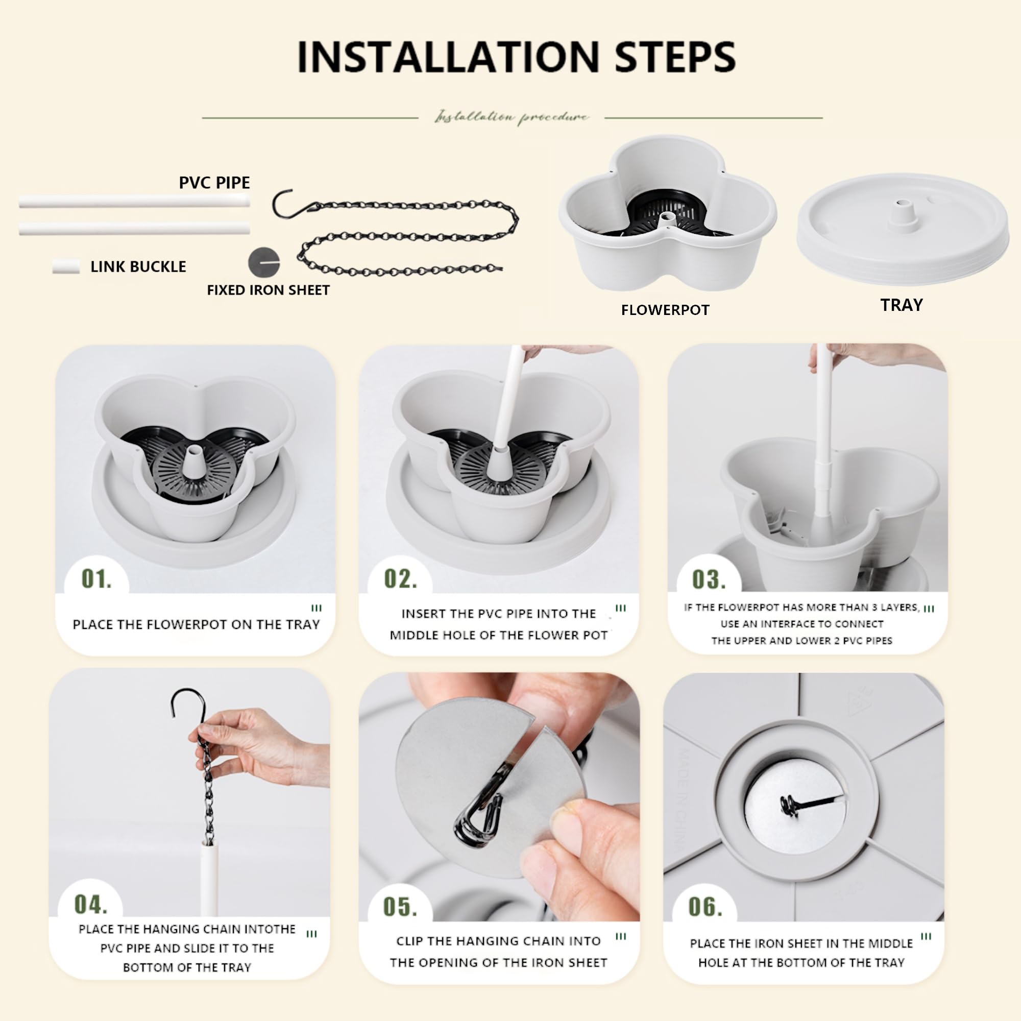 Hourleey Flow Design watering system and drip tray reduces mess in any setup.