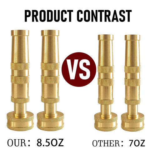 Hourleey four-holes-tip brass nozzle, versatile spray patterns for garden care