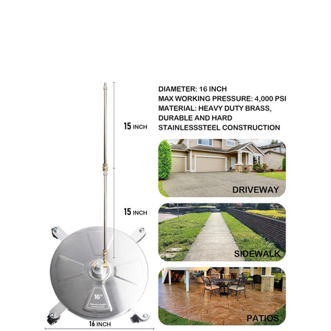 Hourleey four-wheel base enables smooth maneuverability on concrete surfaces.