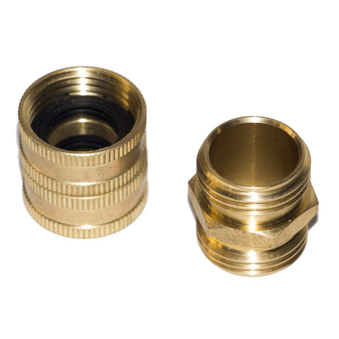 Hourleey garden hose adapter with double-female ends for easy hose joining.