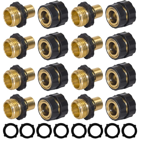 Hourleey garden hose quick-connect 8-set pack for quick, secure connections.