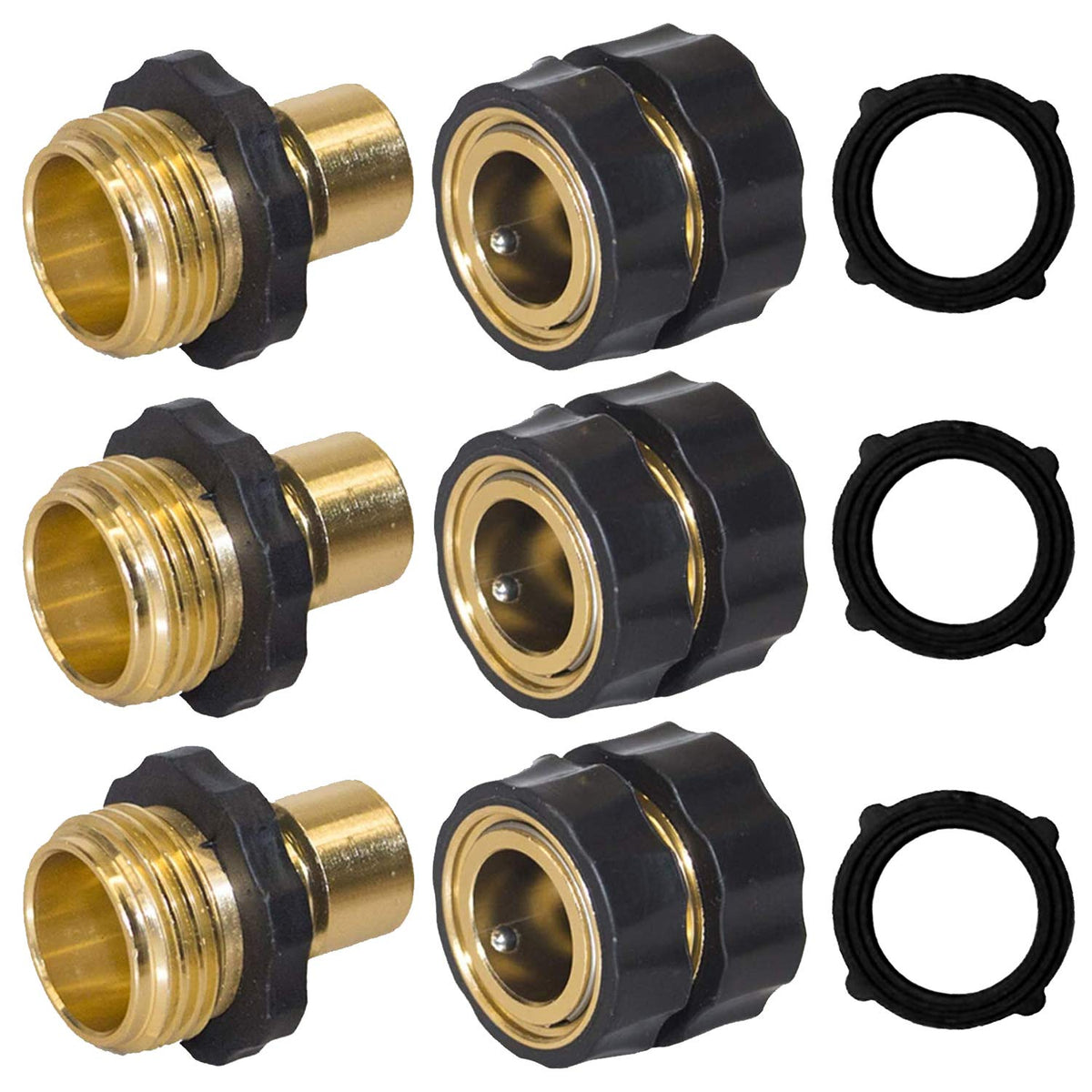Hourleey garden hose quick connector setup demonstrates easy, tool-free installation for fast watering tasks.
