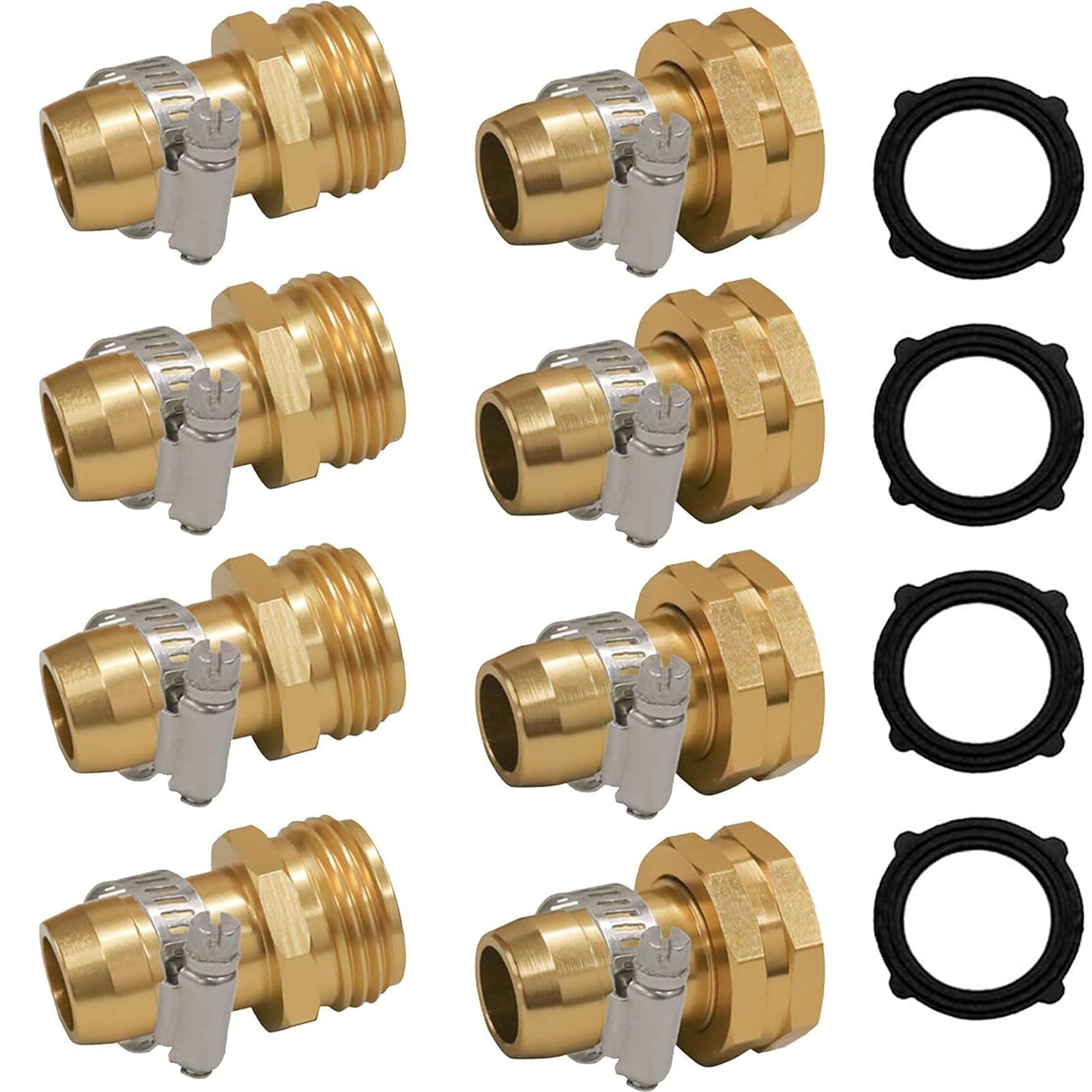 Hourleey garden hose repair connector packaging with parts for quick outdoor repairs.