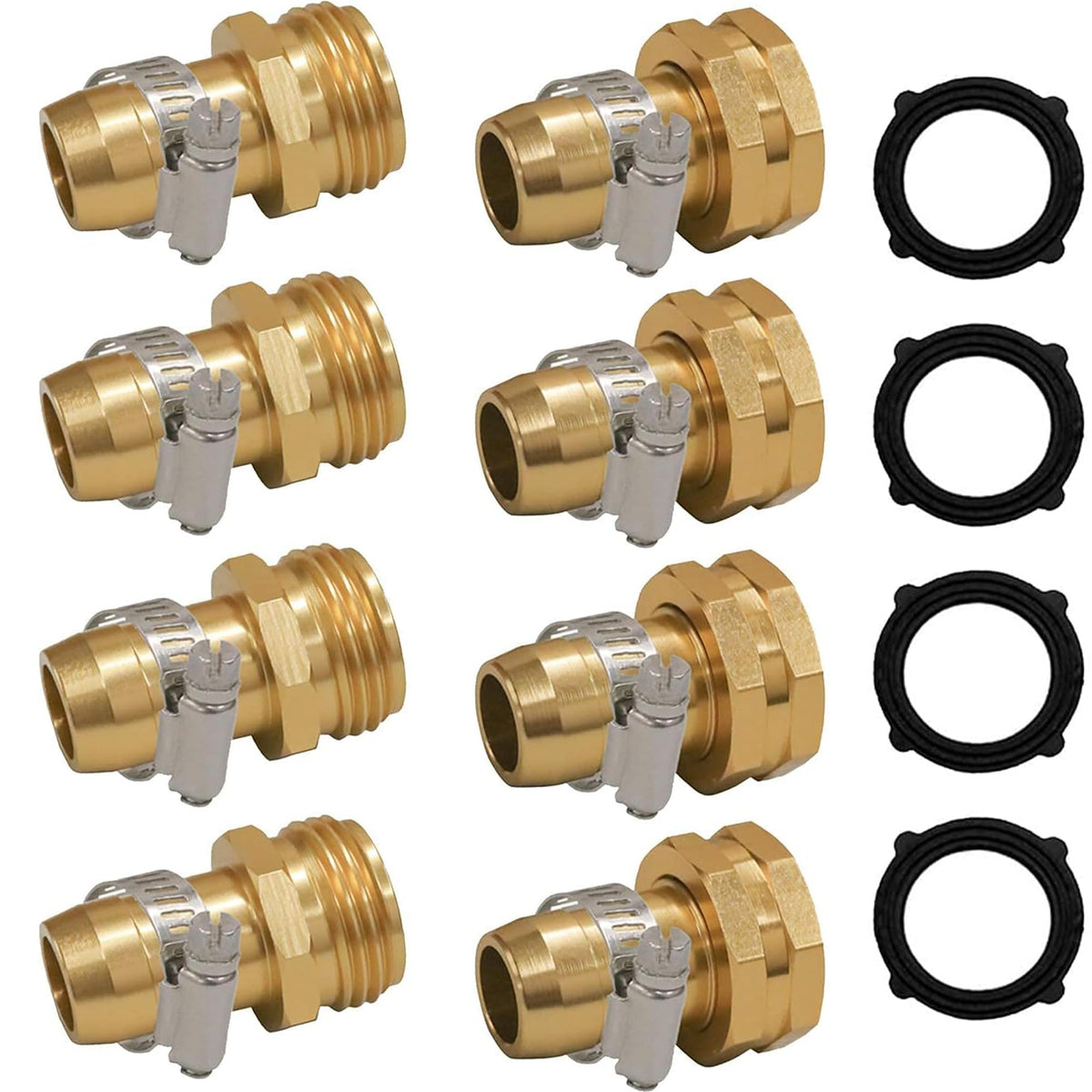 Hourleey garden hose repair connector packaging with parts for quick outdoor repairs.