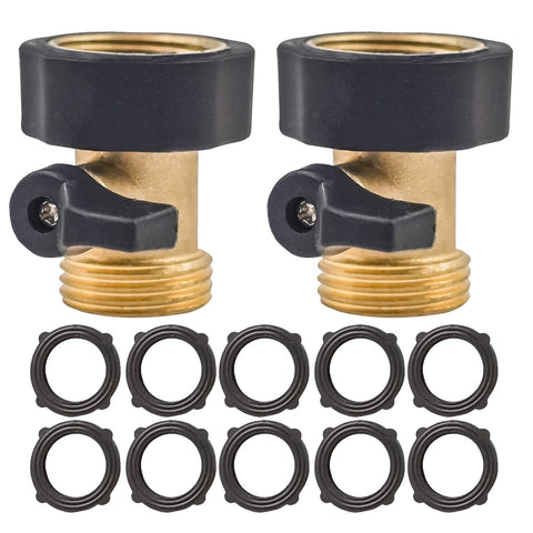 Hourleey garden hose shut off valve exterior shows durable brass construction for leak-free performance.