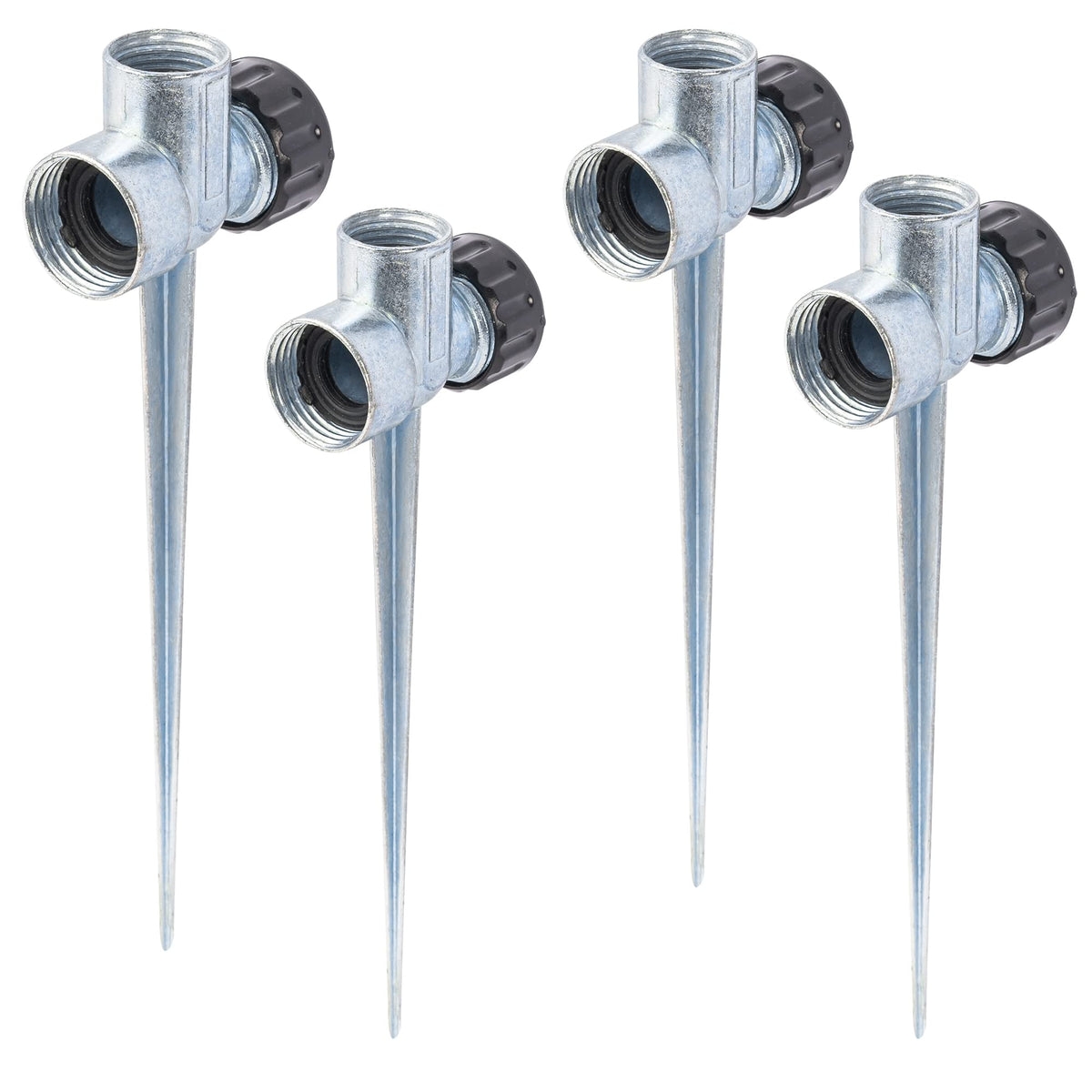 Hourleey halfinch zinc alloy sprinkler base with ground stake for easy lawn irrigation.