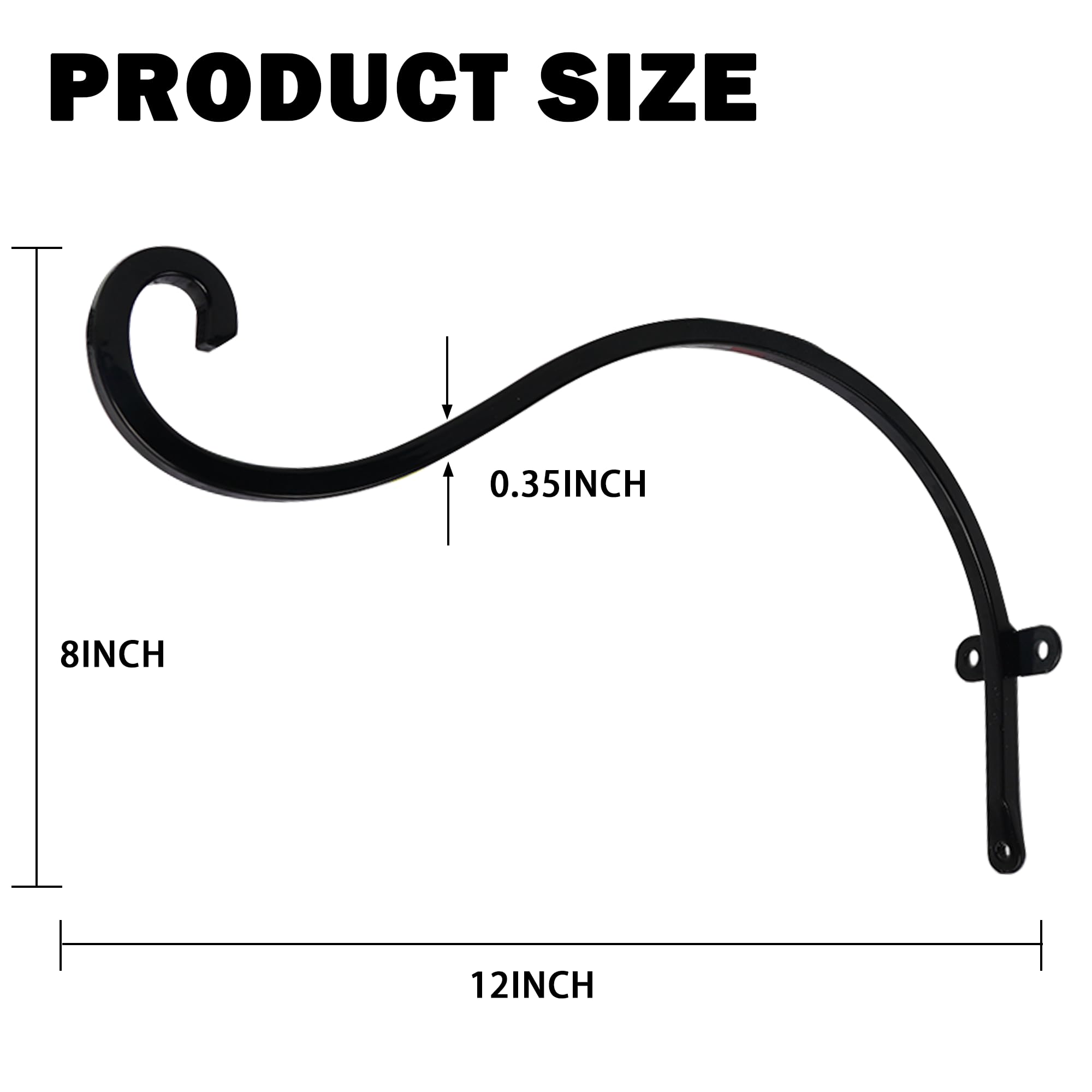 Hourleey heavy-duty hanging hook with rust-resistant finish for outdoor use