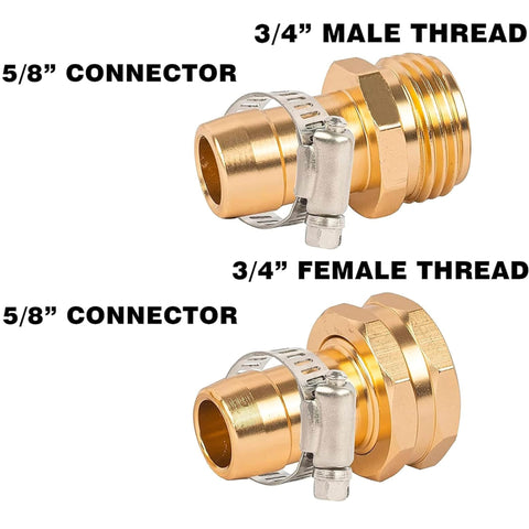 Hourleey aluminum repair connectors close-up for durable, rust-resistant hose fittings.