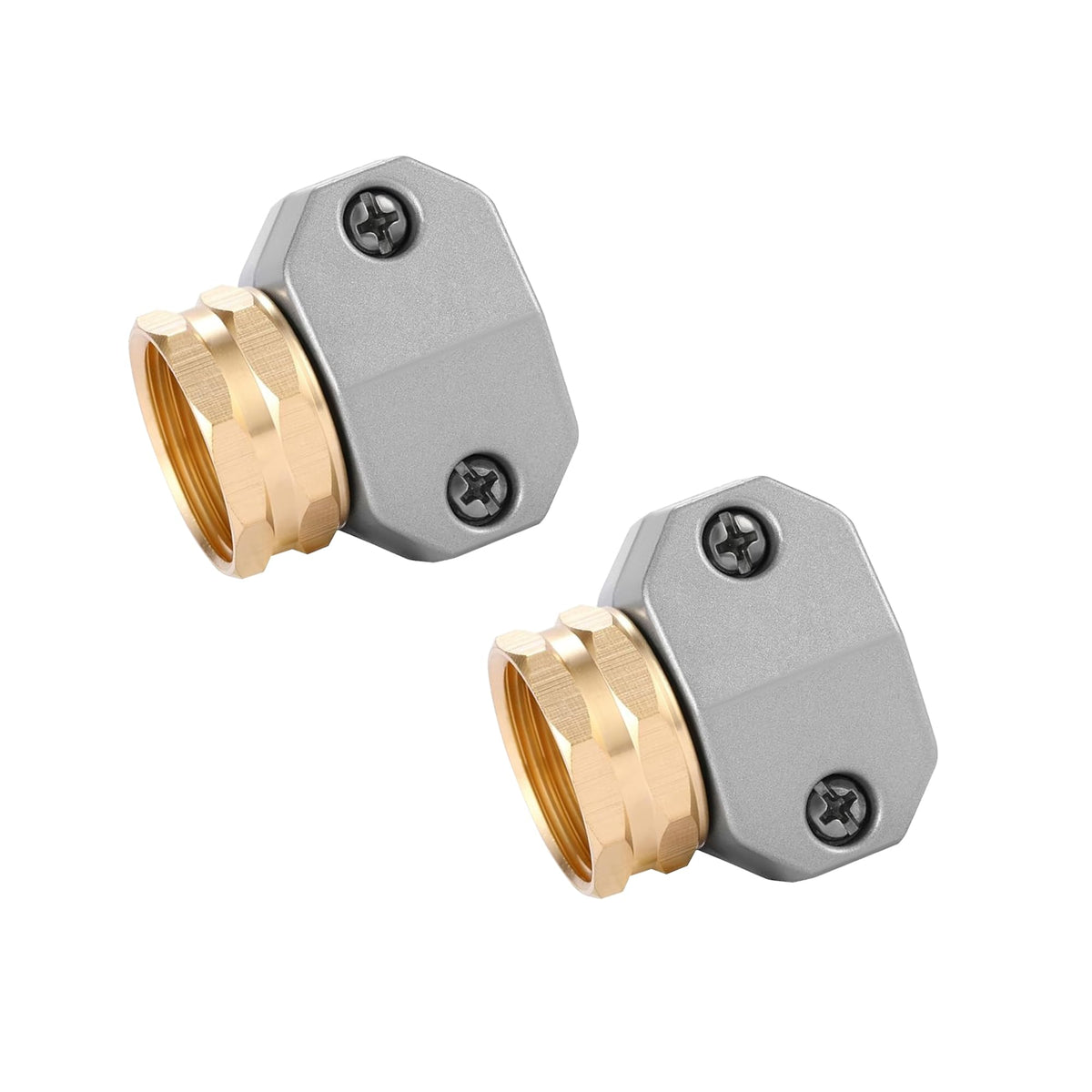 Hourleey aluminum female hose repair connector 2-pack for quick hose end fixes