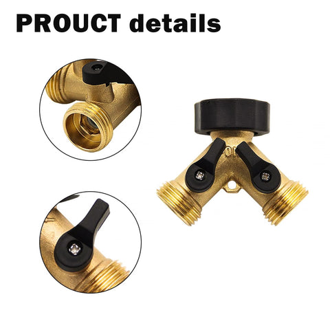 Hourleey dual valve splitter enables independent control for different garden zones.