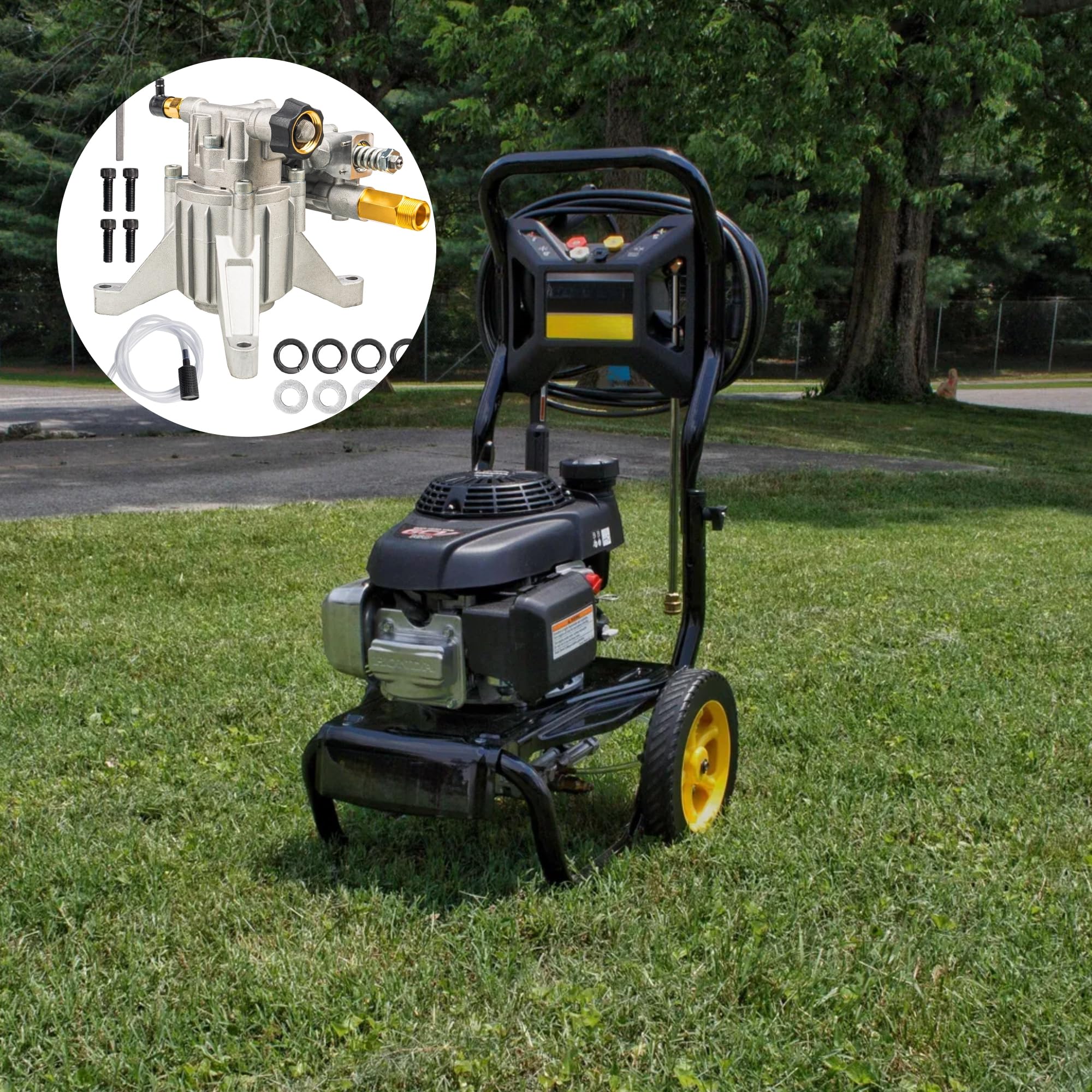 Hourleey one-piece pump head ensures tight seals and durability.