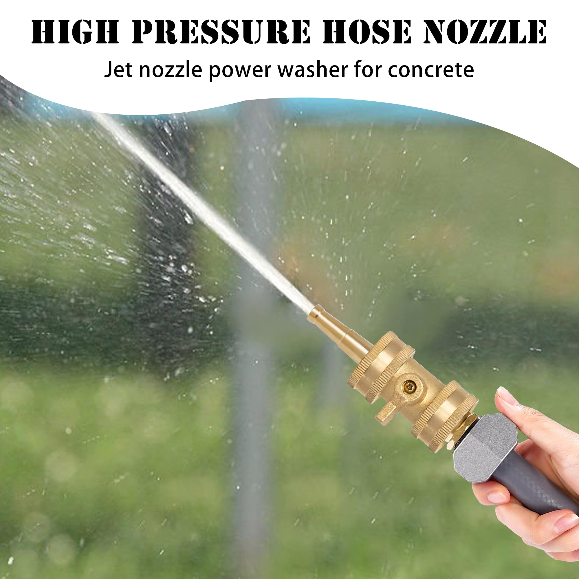 Hourleey pack of 2 brass nozzles for versatile spray options.
