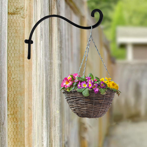 Hourleey plant hanger used to hang bird feeder setup outdoors