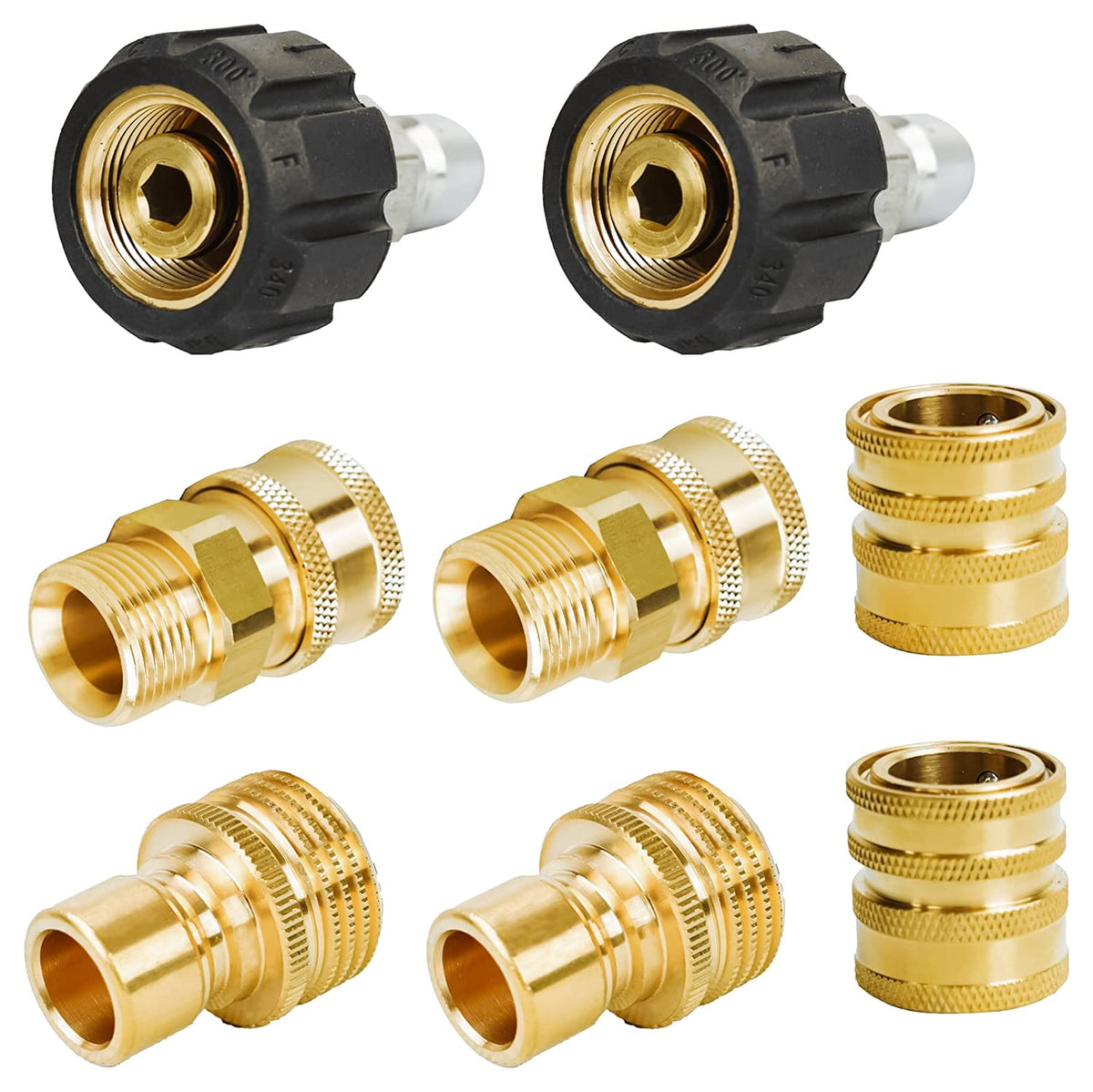 Hourleey pressure washer adapter set quick disconnect 3/8 inch for fast connections