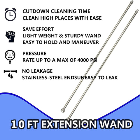 Hourleey two-pack extension wands ready for fast setup.