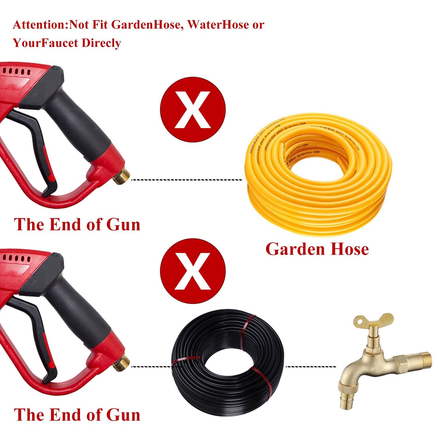 Hourleey pressure washer gun extension wand shows extended reach for hard-to-reach dirt.