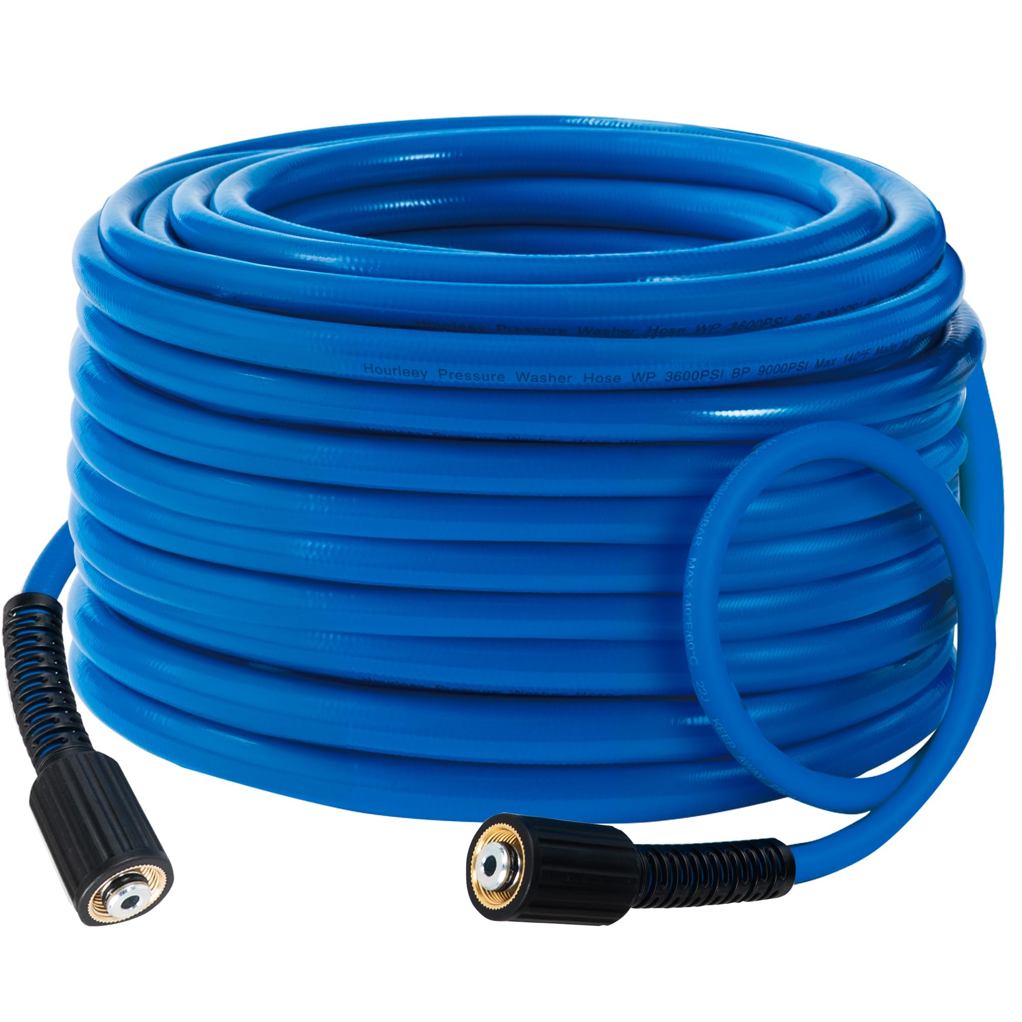 Hourleey pressure washer hose 30 ft extending reach for outdoor cleaning tasks.