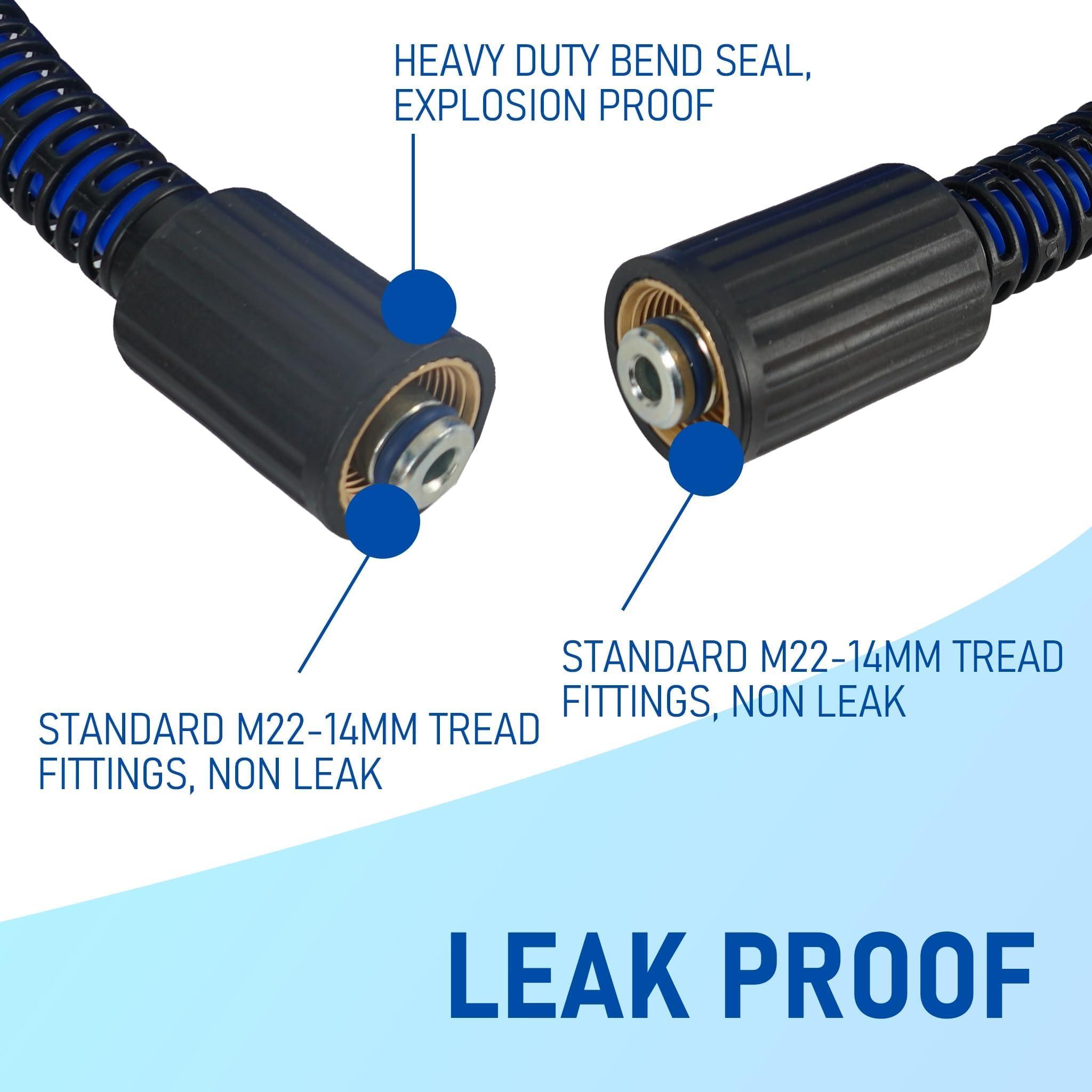 Hourleey flexible hose with 1/4in quick connect for easy attachment