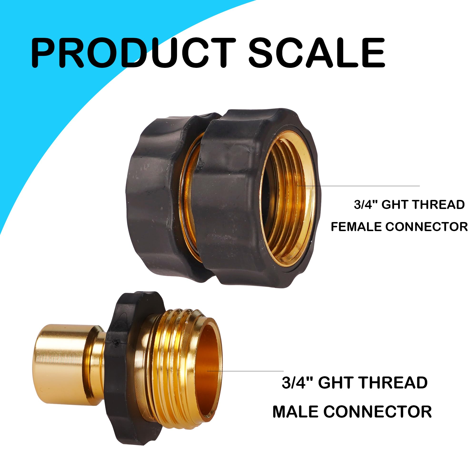 Hourleey male quick connector 3/4-inch designed for fast connect/disconnect