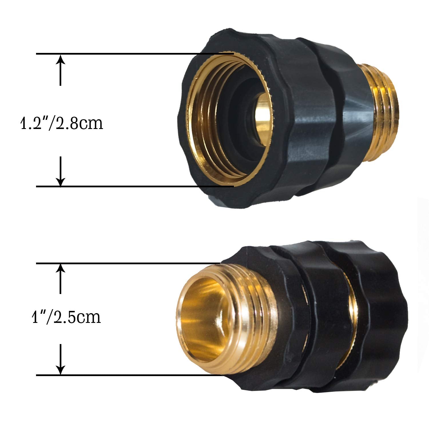 Hourleey rubber-grip design ease of connecting and disconnecting with wet hands.