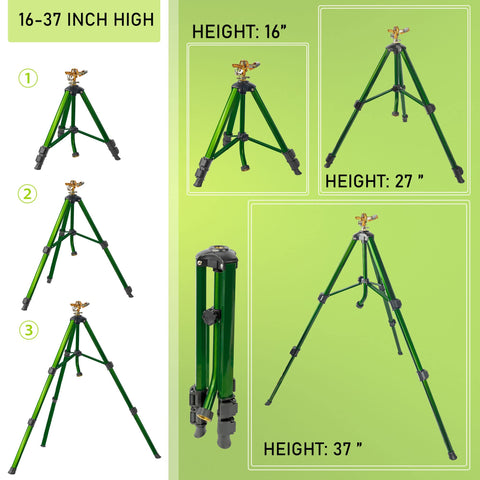 Hourleey sprinkler rotates 0-360 degrees for even coverage