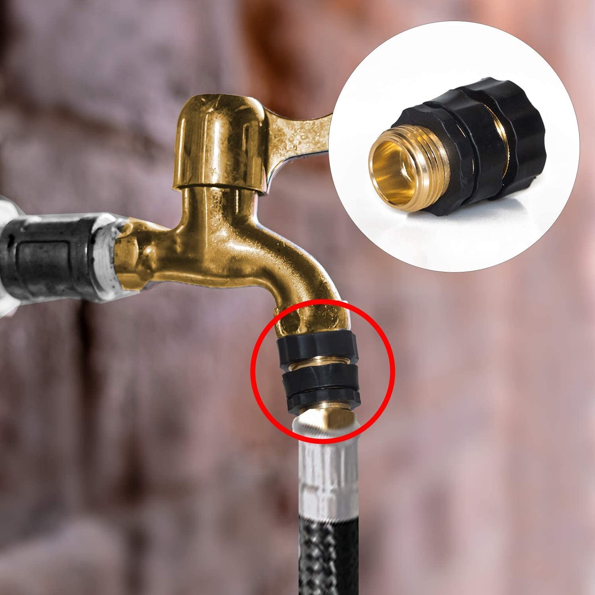 Hourleey includes rubber washers for a reliable leak-free seal.