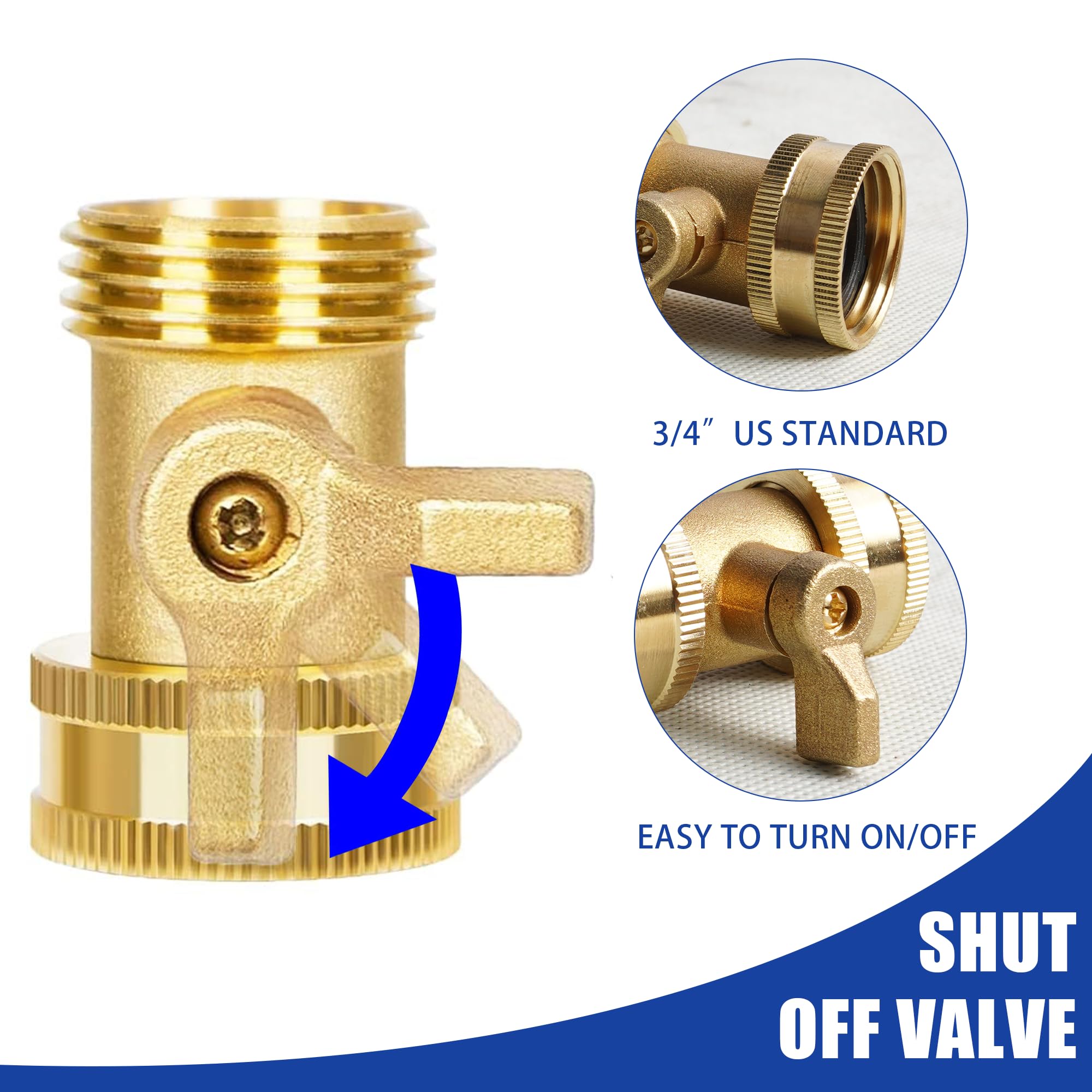 Hourleey solid brass construction for durable, long-lasting use.